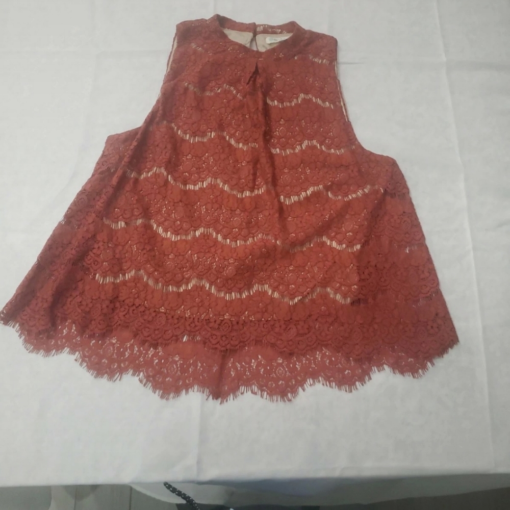 Sleeveless Lace Crop Top